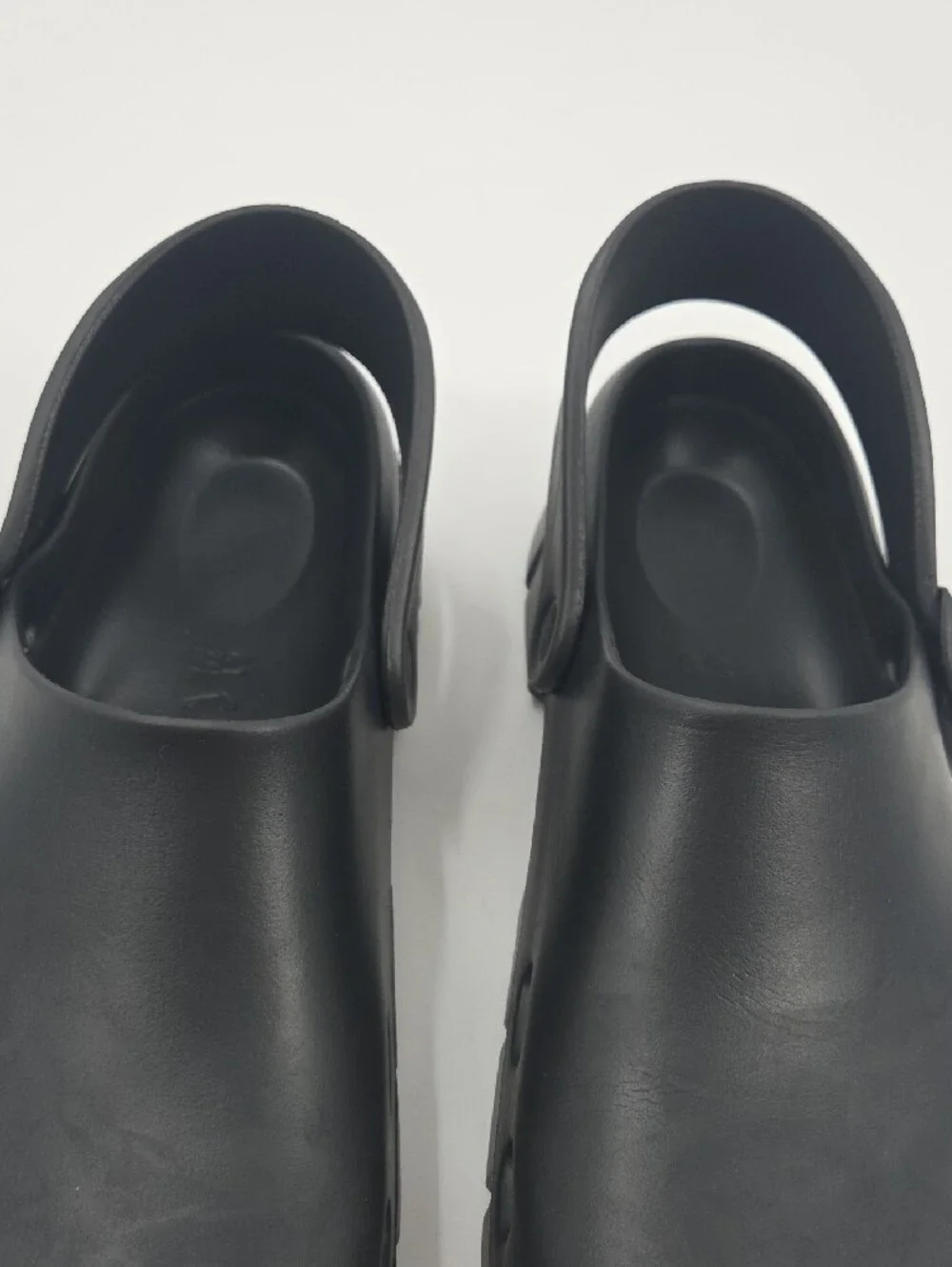 Birkenstock Black Foam Clogs with Heel Strap